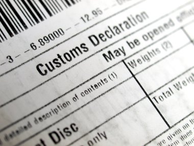 Customs declaration clipart