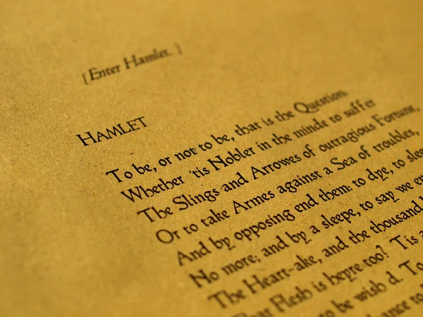 William Shakespeare Hamlet — Stock Photo, Image