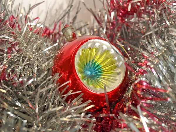 クリスマスの泡とチンセル — ストック写真
