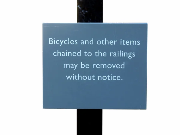 Signo de bicicletas — Foto de Stock