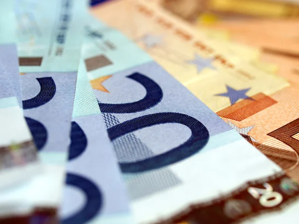 stock image Euro bankonotes background
