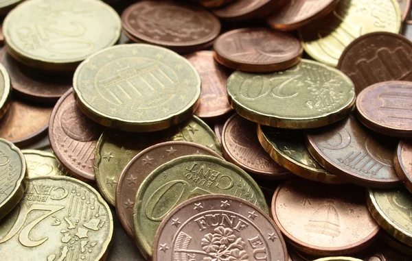 Euro coins arka plan — Stok fotoğraf