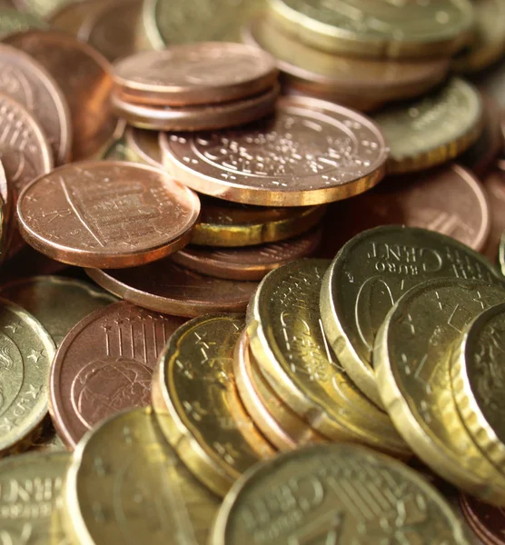 Fundo das moedas de euro — Fotografia de Stock