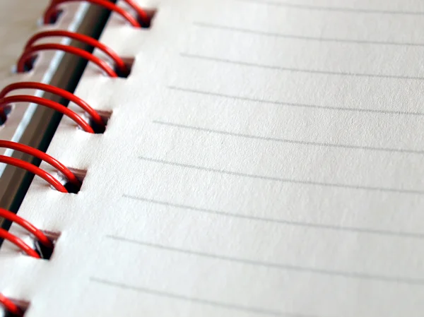 Blank notebook page — Stock Photo, Image