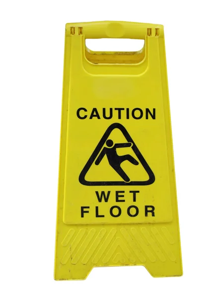 Försiktighet våta golv — Stockfoto