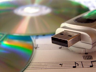 CD DVD MP3 player clipart