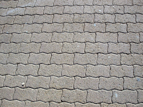 Detail of a paving surface material tiles