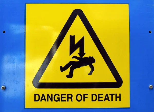 Pericolo di morte Scossa elettrica — Foto Stock