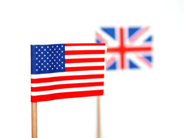 stock image British and American flags