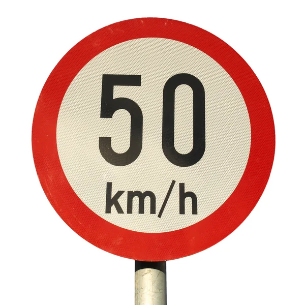 Sinal do limite de velocidade — Fotografia de Stock