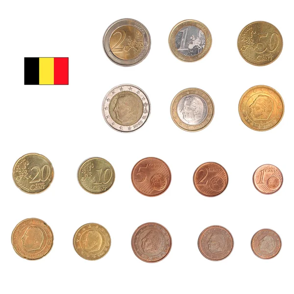 Moeda em euros - Bélgica — Fotografia de Stock