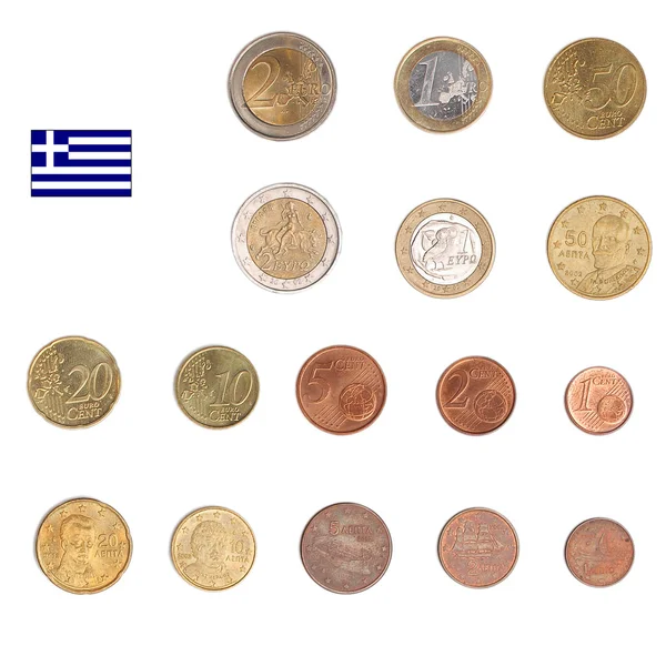 Monety euro - Grecja — Zdjęcie stockowe