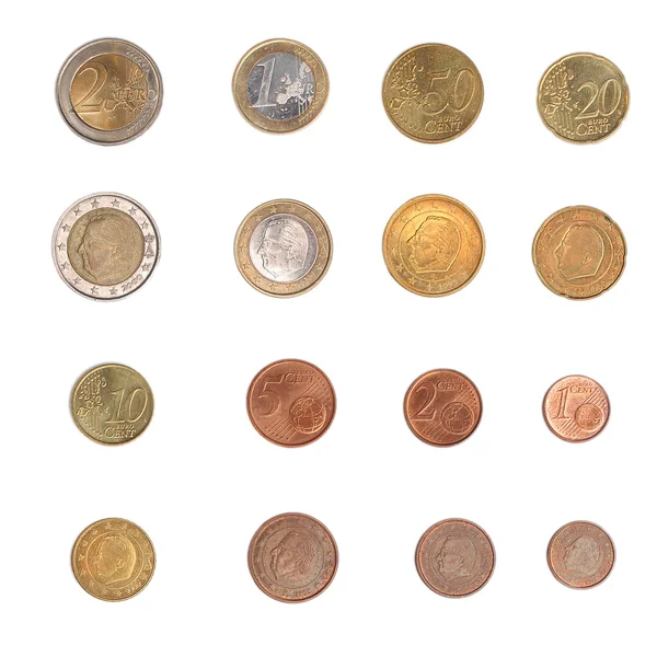 Monety euro - Belgia — Zdjęcie stockowe