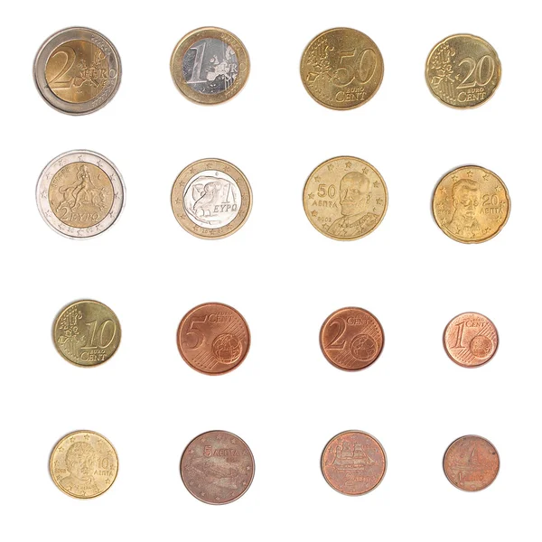 Euro mince - Řecko — Stock fotografie