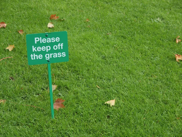 stock image Keep off the grass sign