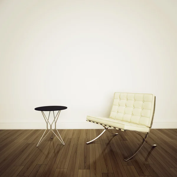 Habitación con sillón y mesa — Foto de Stock