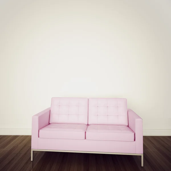 Minimal interior with single couch — Stock Photo, Image