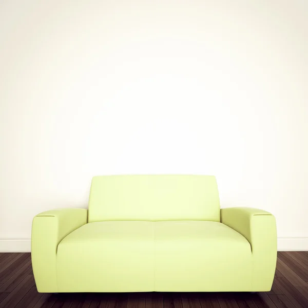 Room with yellow sofa — Stock Photo, Image