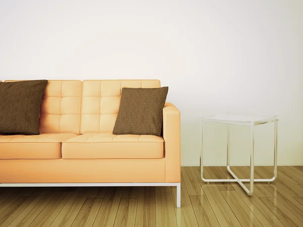 Interior mínimo con sofá individual —  Fotos de Stock