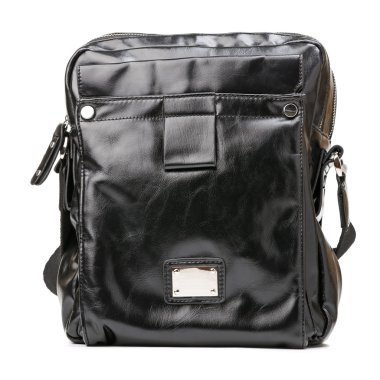 Black men messenger bag over white clipart