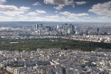 Parisian skyline clipart