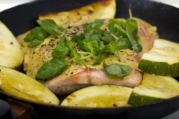 stock image Salmon cooking