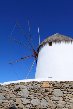 (Yunanistan, cyclades güneşli Mykonos Windmills)