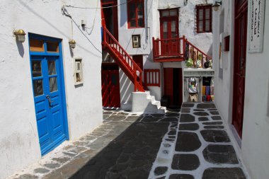 mykonos geleneksel Kikladik mimarisi. (Yunanistan cyclades)