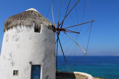 (Yunanistan, cyclades güneşli Mykonos Windmills)