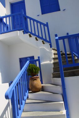 mykonos geleneksel Kikladik mimarisi. (Yunanistan cyclades)