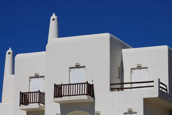 Tradycyjną architekturę wyspy mykonos. (Grecja, Cyklady) — Zdjęcie stockowe