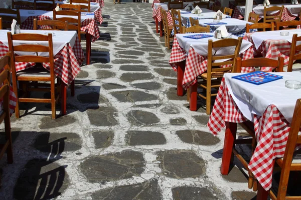 Café instelling op de Griekse eilanden — Stockfoto