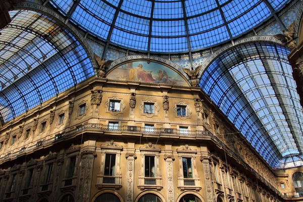 stock image Glass gallery - Galleria Vittorio Emanuele - Milan - Italy