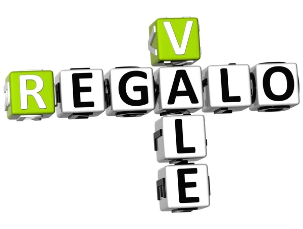 3D Vale Regalo Crossword — Stock Photo, Image