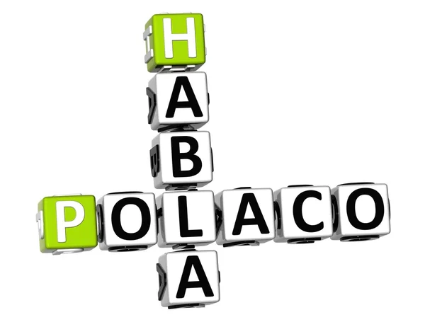 3D Habla Polaco Crossword — Stock Photo, Image