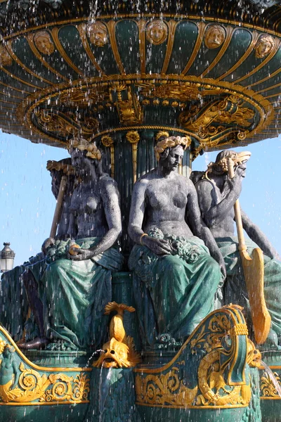 Fountain, Place de la Concorde — Stock Photo, Image