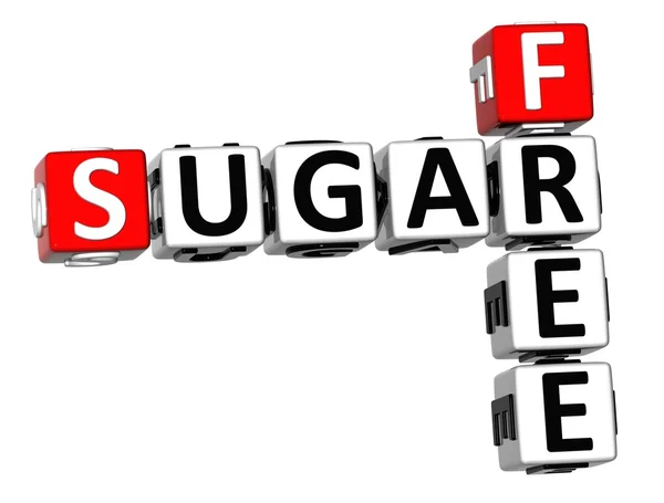 3D Sugar Free Crossword — Stock Photo, Image