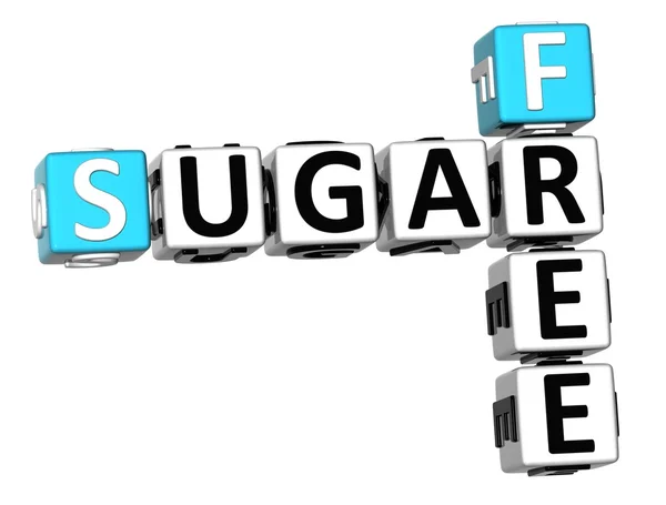 Palavras cruzadas grátis de 3D açúcar — Fotografia de Stock