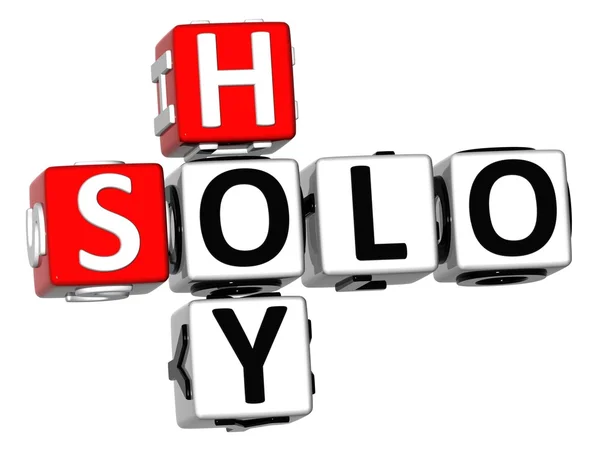 3D Solo Hoy Crossword — Stock Photo, Image