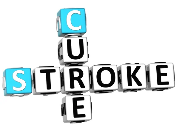 3D Cure Stroke Crossword — Stock Photo, Image