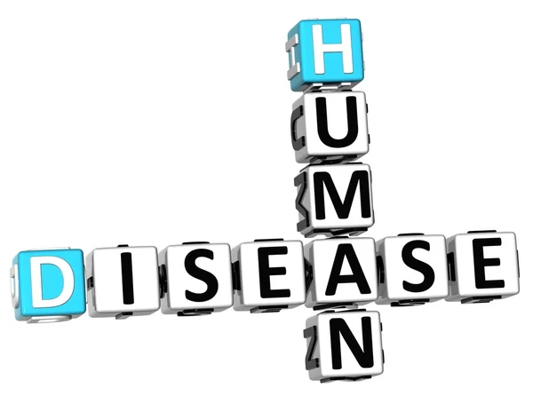 3D-ziekten bij de mens kruiswoordraadsel — Stockfoto
