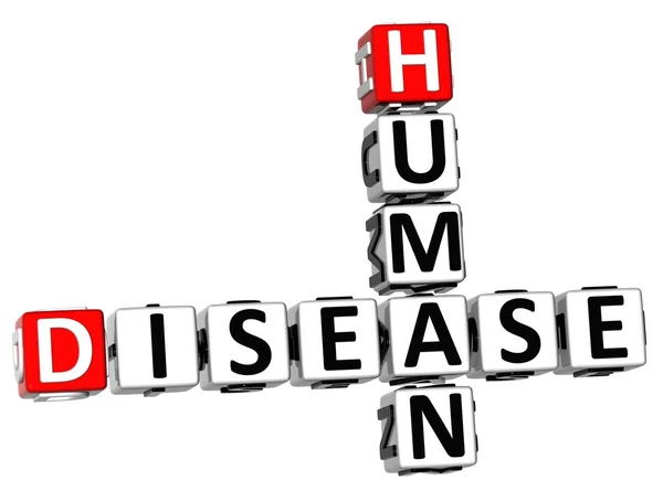 Palavra cruzada da doença humana 3D — Fotografia de Stock