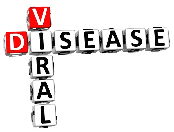Palavra cruzada da doença viral 3D — Fotografia de Stock