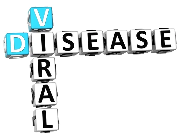3D viral sjukdom korsord — Stockfoto