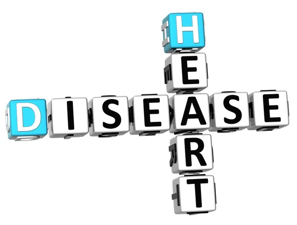 3D Heart Disease Crossword — Stock Photo, Image