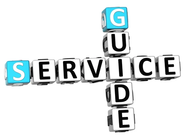 3D Service Guide Crossword — Stock Photo, Image