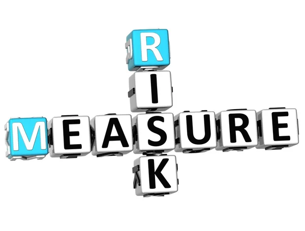 3D Measure Risk Crossword — Stock Photo, Image