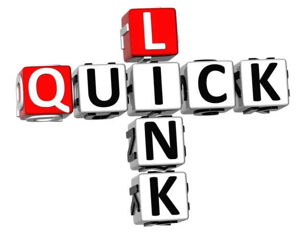 3D Quick Link Crossword — Stock Photo, Image