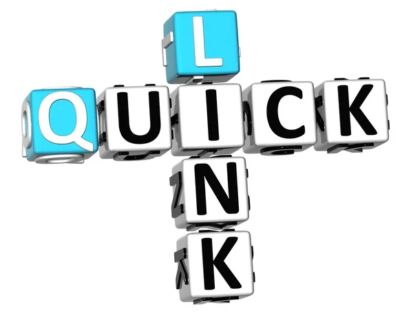 3D Quicklink Kreuzworträtsel — Stockfoto