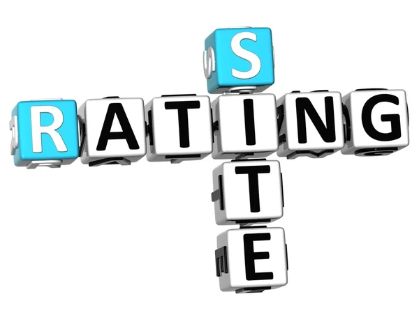 3D rating webbplats korsord — Stockfoto